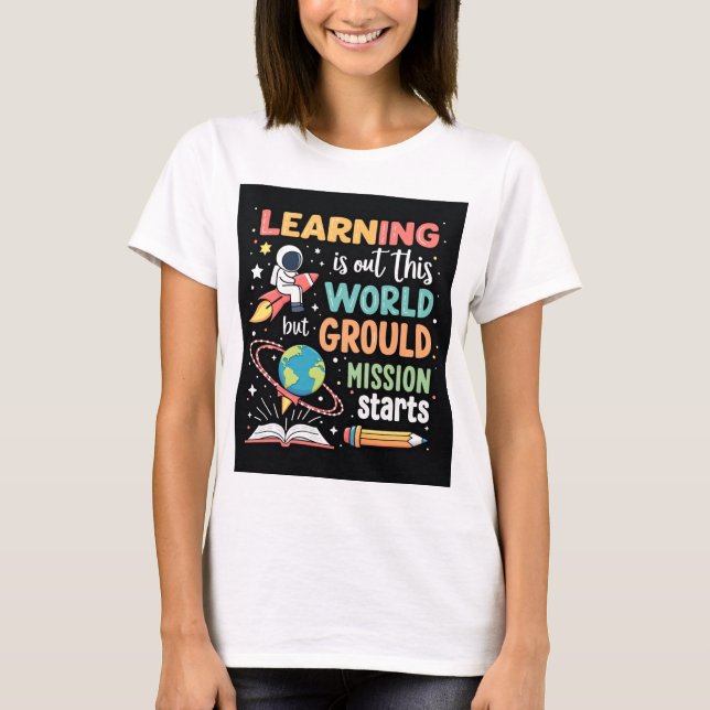 Camiseta de Ensino de Espaço de Aprendizagem de Mi (Frente)