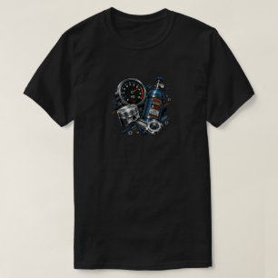 Camiseta de entusiasta de carros com gráfico de ve