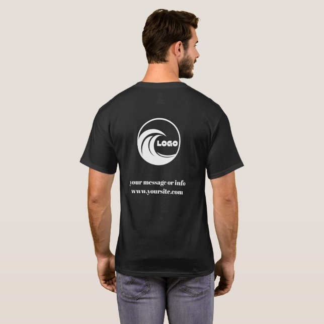 Camiseta de Equipe com Logotipo Personalizado da E (Parte Traseira Completa)