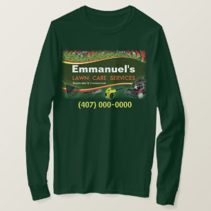 Camiseta de erva Paisagem Camisa de Capa Longa
