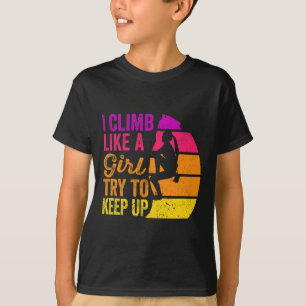 Camiseta de Escalada I Climb Like A Girl - Pôr do