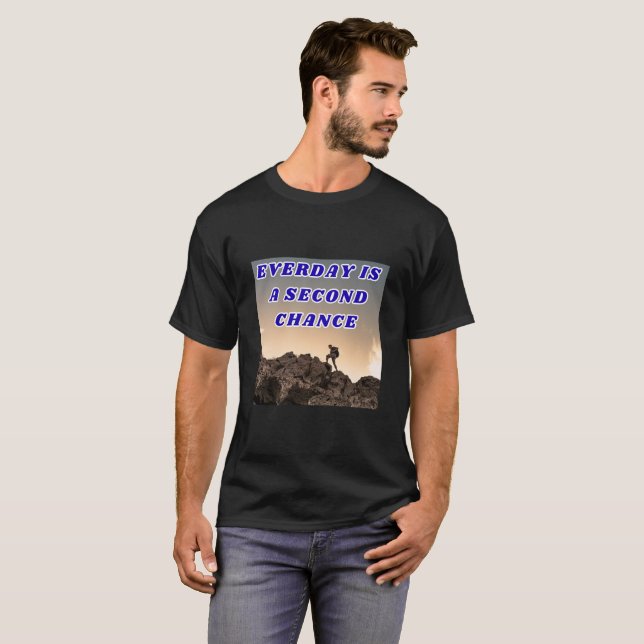 Camiseta de Escalada Segunda Chance Todos os Dias (Frente Completa)