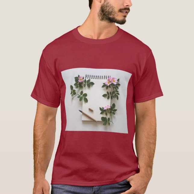 Camiseta de Escritor de Caderno & Notas (Frente)
