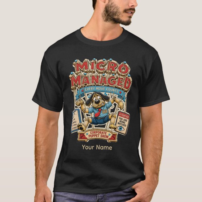 Camiseta de escritório engraçada personalizada e m (Frente)