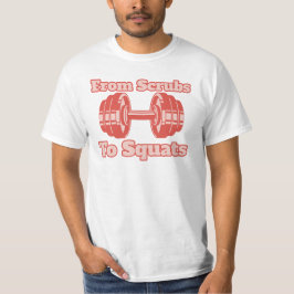 Camiseta De esfregões a esquadras, Enfermeira de ginástica,