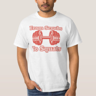 Camiseta De esfregões a esquadras, Enfermeira de ginástica,