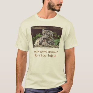 Camiseta De "espécie em vias de extinção do LEOPARDO NEV