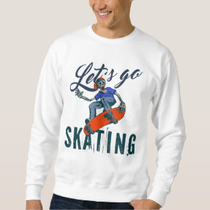 Camiseta de Esqueleto de Skate Arte de Rua de Sk