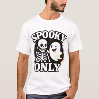 Camiseta de Esqueleto Fantasma Só Engraçado Assust