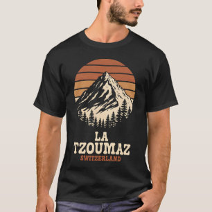 Camiseta de Esqui La Tzoumaz Suíça Retro Alpine