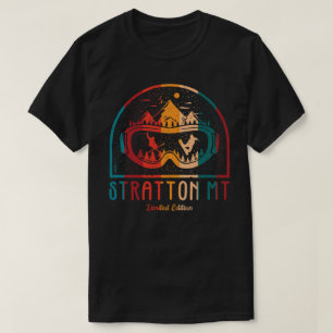 Camiseta de Esqui Montanha Retro Stratton