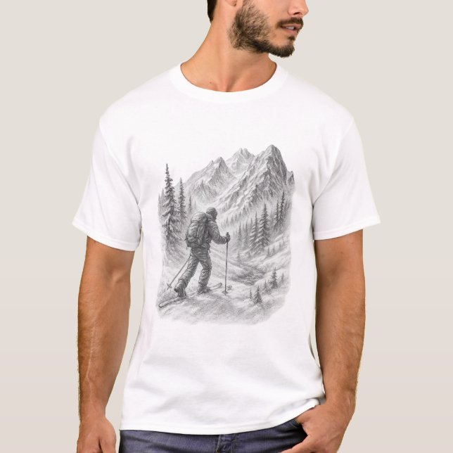 Camiseta de Esqui na Montanha (Frente)