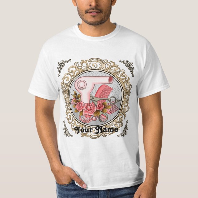 Camiseta de Esteticista de Rosas Chiques (Frente)