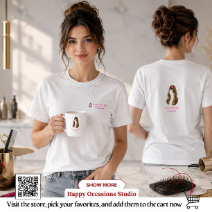 Camiseta de Estilista de Cabelo Minimalista Elegan