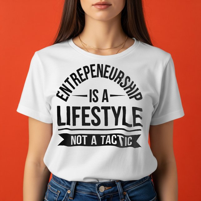 Camiseta de Estilo de Vida de Empreendedor Motivac (Criador carregado)