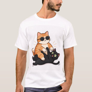 Camiseta de Estilo de Vida de Gato Engraçado Hum