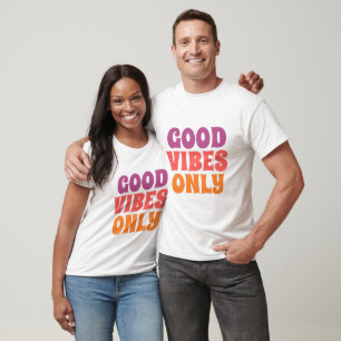 Camiseta de Estilo de Vida Positivo Apenas Boas Vi