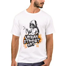 Camiseta de Estilo Grafite Ousado de Arte Urbana d