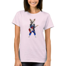 Camiseta de estrela de rock Chihuahua fofa