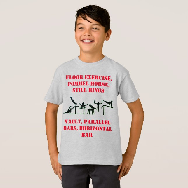 Camiseta de Eventos de Ginástica Masculina com o N (Frente Completa)