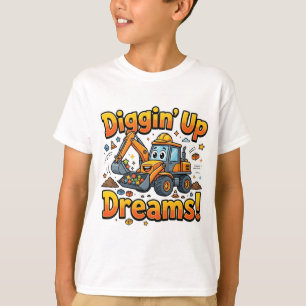 Camiseta de Excavadeira Fofa 'Desvendando Sonhos'