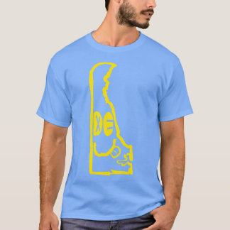 Camiseta DE Eyes Delaware Grunge Sorria Face Preto Fundo