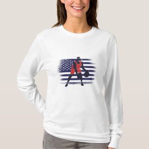 Camiseta de Fã de Basquete Bandeira EUA