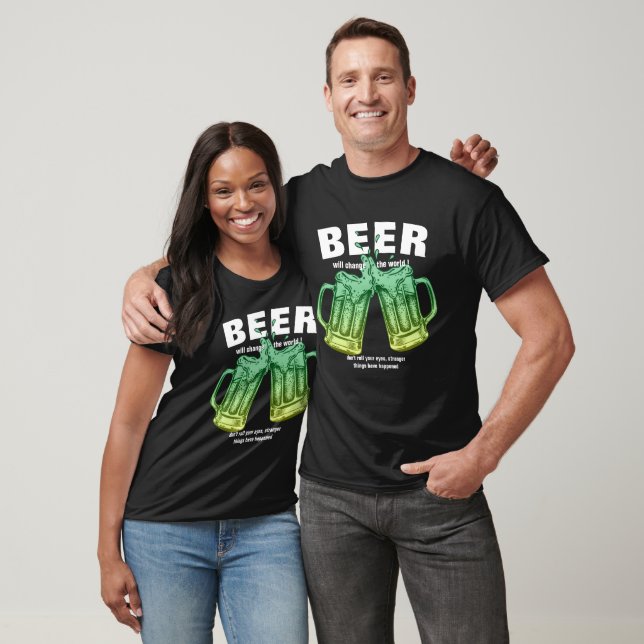 Camiseta de fã de cerveja personalizável com humor (Unissex)