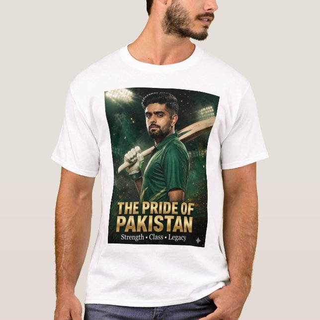 Camiseta de Fã de Críquete "Defina a Legado" Babar (Frente)