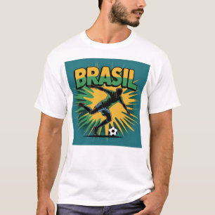 Camiseta de Fã de Futebol Brasil Orgulho do Fute