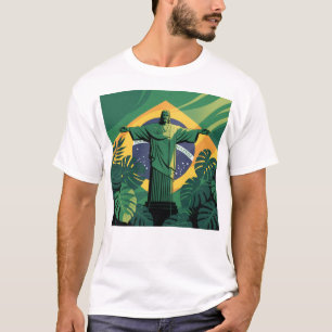 Camiseta de Fã de Futebol Brasil Orgulho do Fute