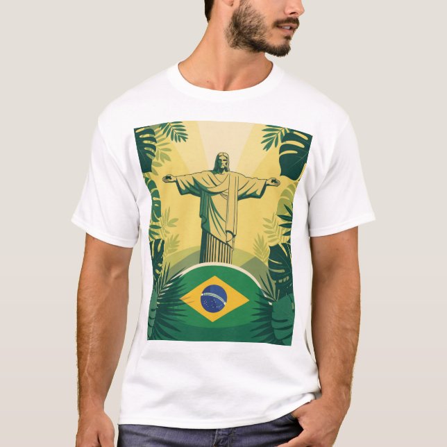 Camiseta de Fã de Futebol Brasil | Orgulho do Fute (Frente)