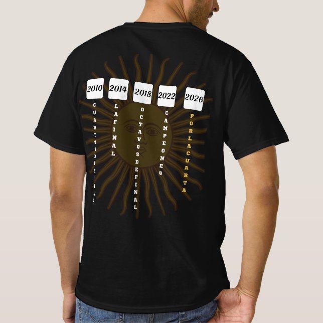 Camiseta de Fã de Futebol da Argentina 2026 (Verso)