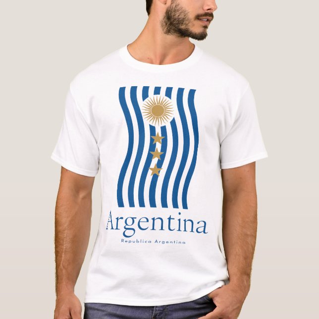 Camiseta de Fã de Futebol da Argentina | Orgulho d (Frente)