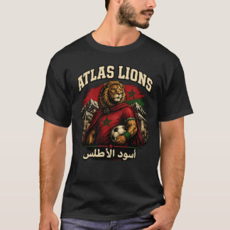 Camiseta de Fã dos Leões do Atlas de Marrocos | Ma