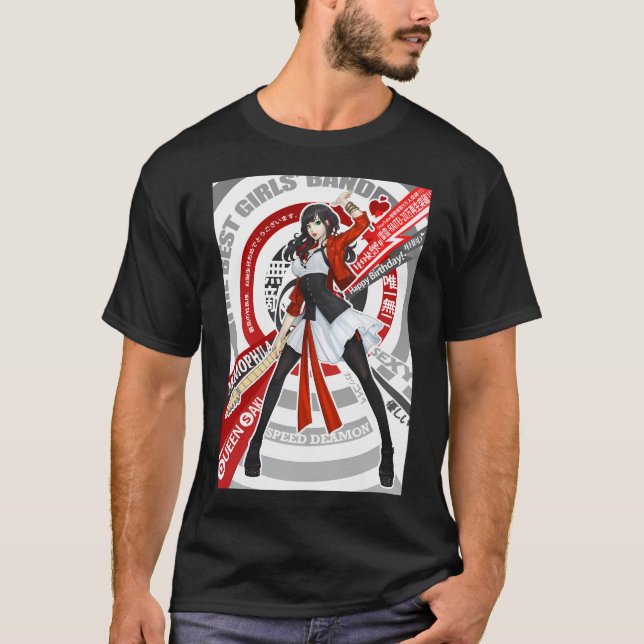 Camiseta De Fã Maid Japonês De Música Rock Rock (Frente)