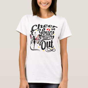 Camiseta de Fada Cheerleader Cheer Your Heart Out