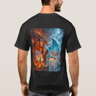 Camiseta de Fantasia de Fogo e Gelo Mitológico par