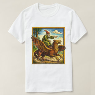 Camiseta de Fantasia Retro Medieval com Cavaleiro