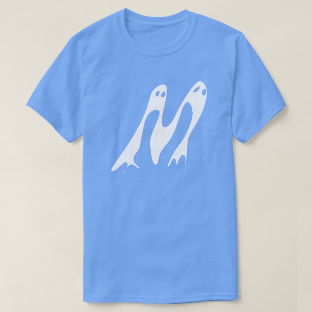 Camiseta de Fantasias de Halloween com Letra M, Di (Frente do Design)