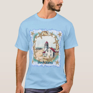 Camiseta de farol de Seashell