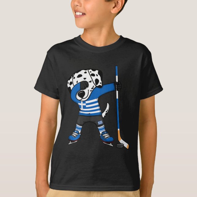 Camiseta de Fãs de Hóquei no Gelo da Grécia com Da (Frente)