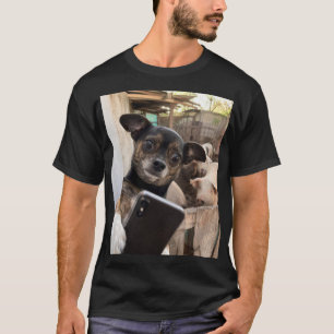 Camiseta de Fazenda com Selfie de Chihuahua Engraç