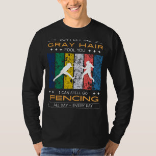 Camiseta de Fencing Enthusiast - Cabelo Grisalho, 