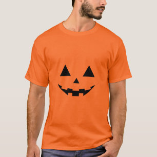 Camiseta de Feriado com Rosto de Abóbora de Hallow