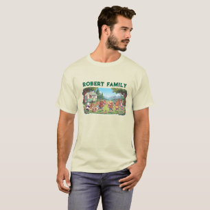 Camiseta de Férias de Acampamento Fofo com Nome da