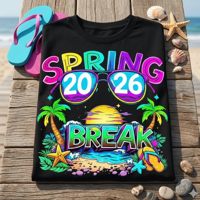 Camiseta de Férias de Praia do Retro Spring Break  (Criador carregado)
