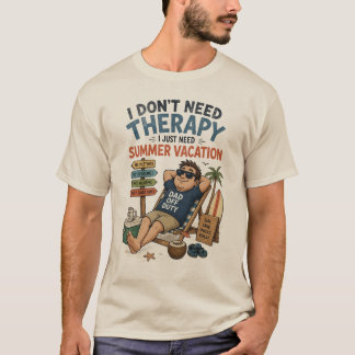 Camiseta de férias de verão do papai fora do traba