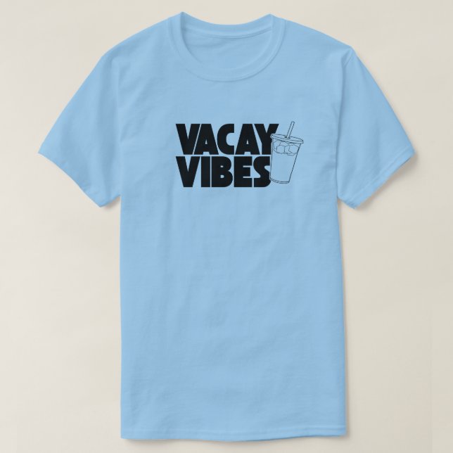 Camiseta de Férias Vibes de Verão (Frente do Design)