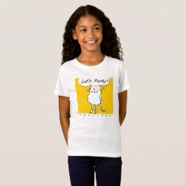 Camiseta de festa com um design de gato engraçado